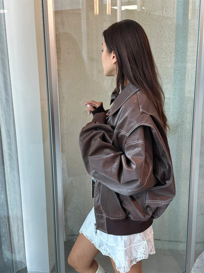 Timeless Leather Bomber