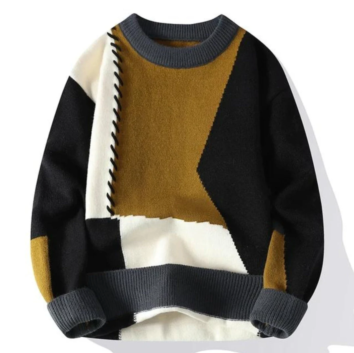 Lavishly™ | Artistic Patchwork Sweater